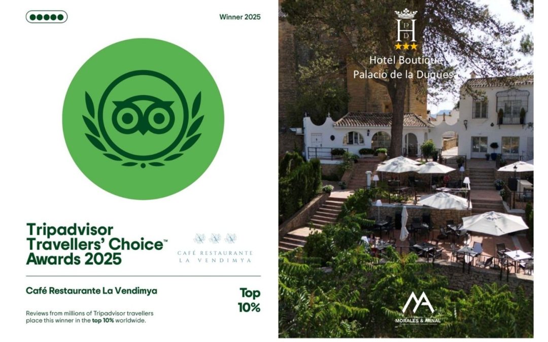 Café Rest. La Vendimya recibe el prestigioso premio Tripadvisor Travellers’ Choice Awards 2025